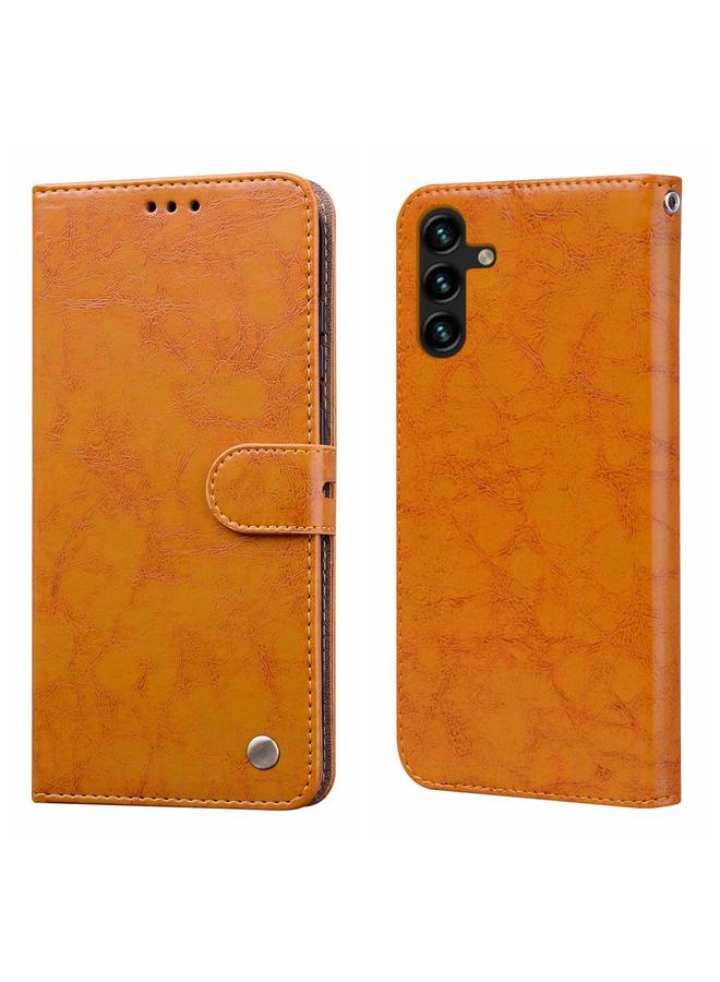 S-TOP Case For Samsung Galaxy A04 / A04s Oil Wax Texture Shockproof Flip Leather Phone Case - Image 1