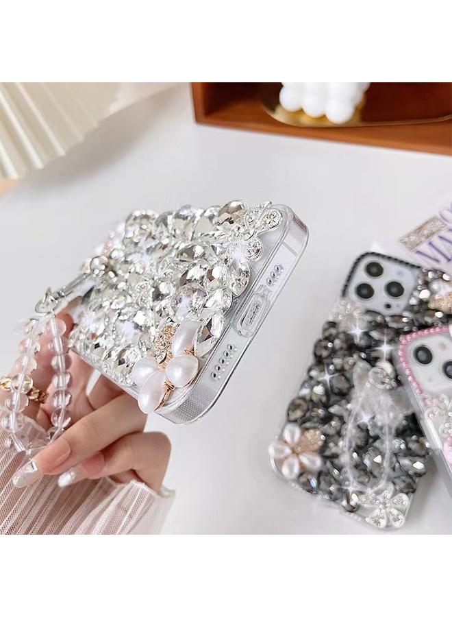 S-TOP Case For iPhone 16 Pro Handmade Butterfly Diamond Inlay PC Phone Case - Image 4
