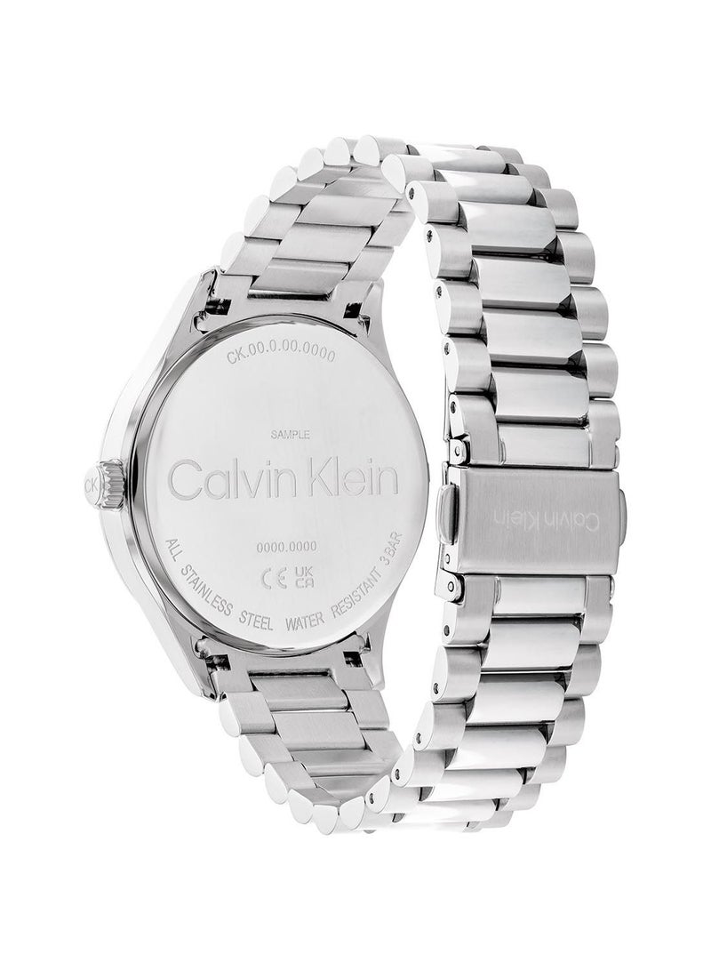 CALVIN KLEIN ساعة يد ايكونيك للجنسين من الستانلس ستيل - 25200163 - Image 3