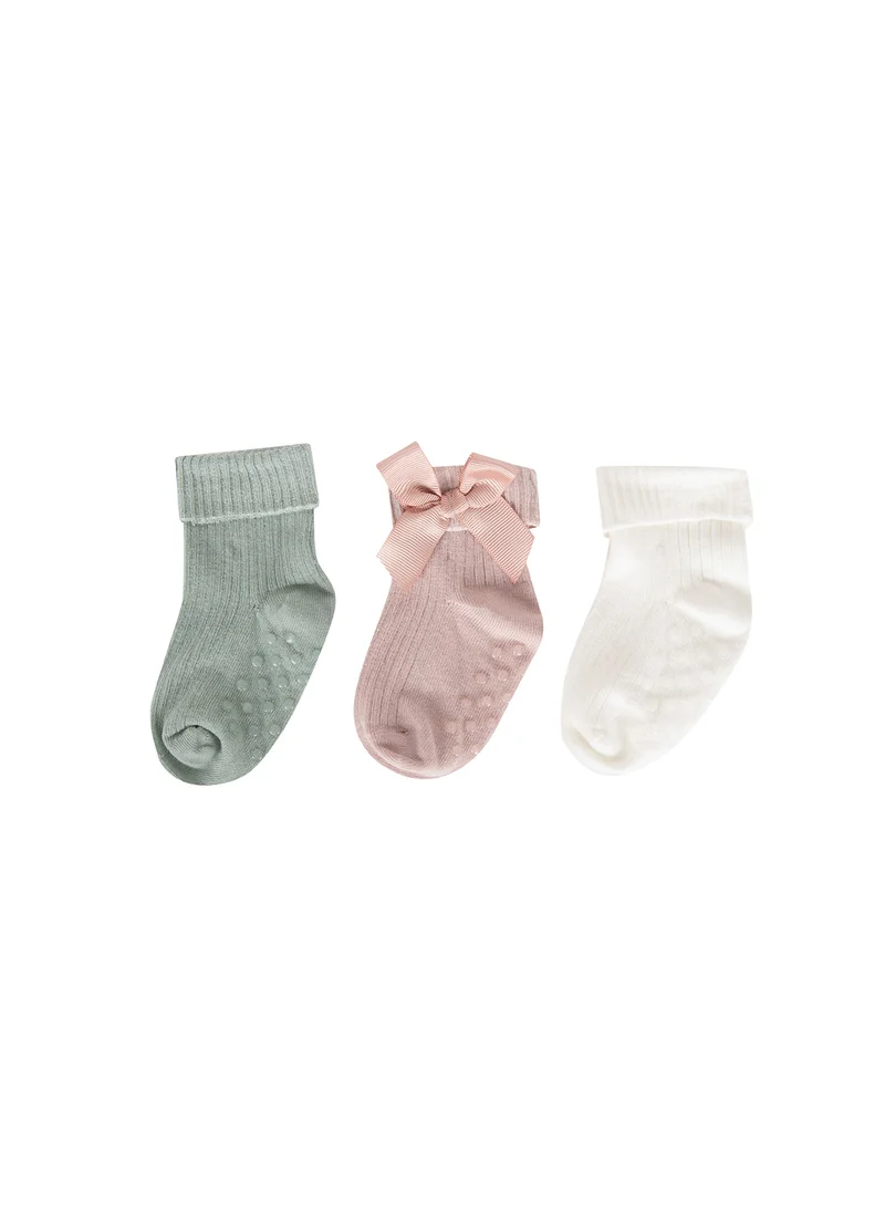 ديفاكتو 3-Pack Anti-Slip Sole Cotton Long Socks