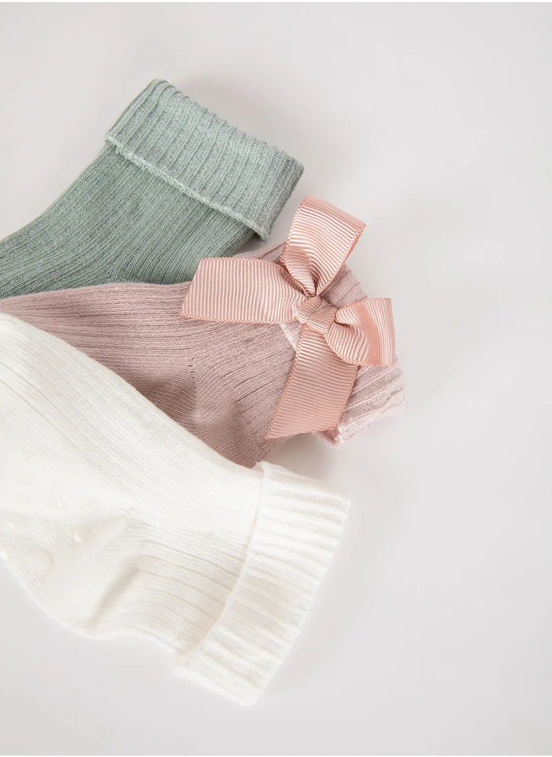 ديفاكتو 3-Pack Anti-Slip Sole Cotton Long Socks