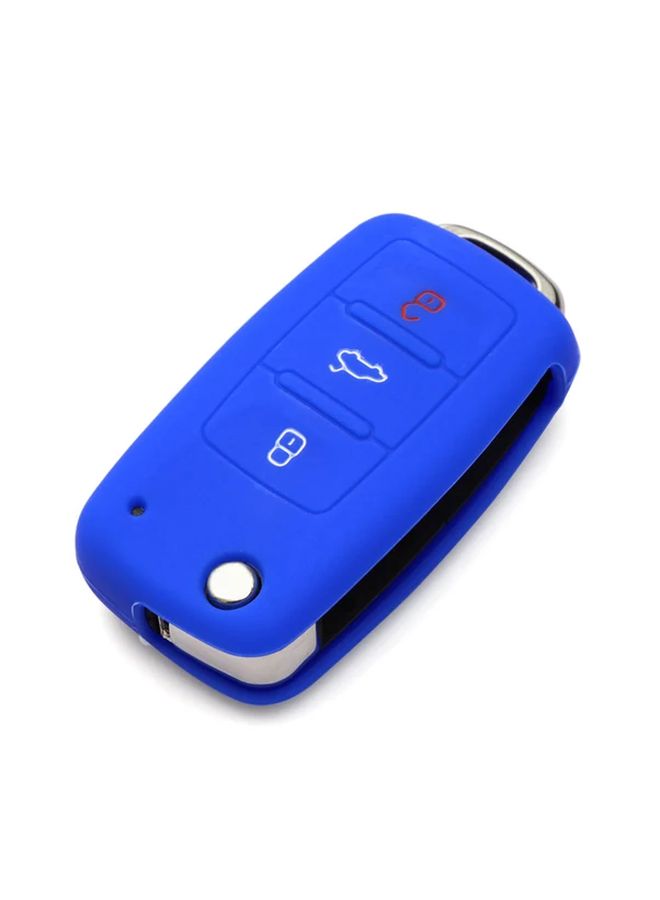 Green 3 Button Silicone Car Key Cover for Volkswagen Golf Jetta Skoda Yeti Superb Octavia SEAT Leon Ibiza - Image 5