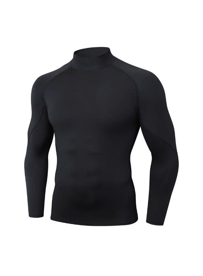 Men's Running Sports T-shirt Spring and Summer Breathable Tight Sportswear Long-sleeved Fitness Elastic Top - Image 1
