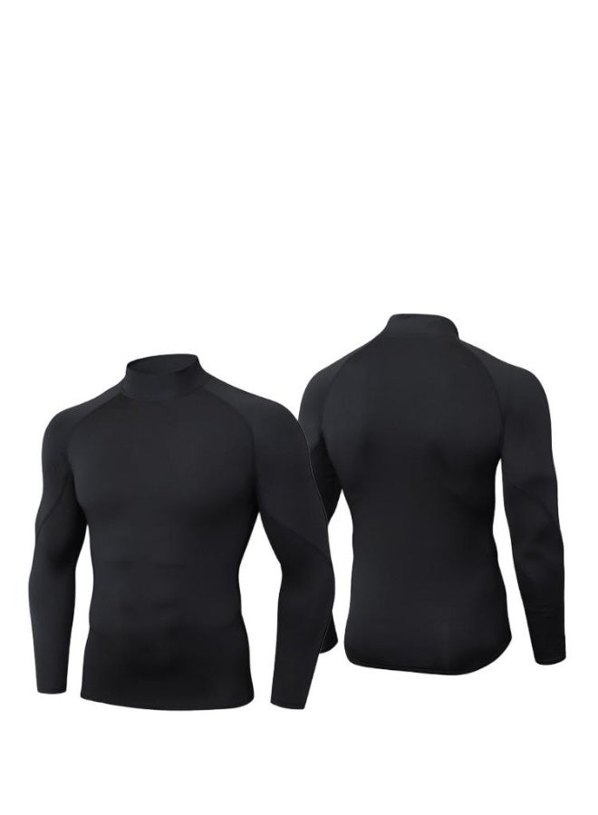 Men's Running Sports T-shirt Spring and Summer Breathable Tight Sportswear Long-sleeved Fitness Elastic Top - Image 2