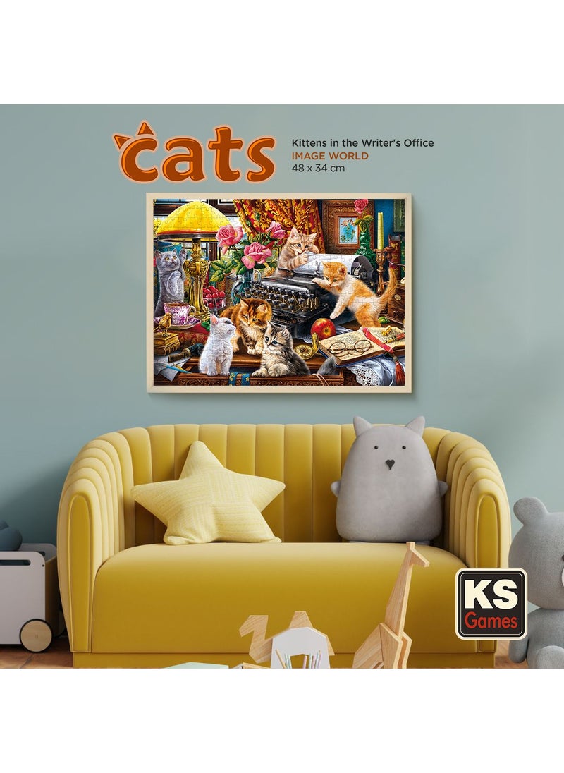KS Games Kittens In The Writer#s Office 500 Piece Puzzle  - Image 4