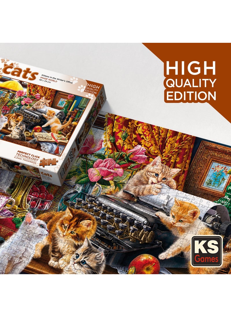 KS Games Kittens In The Writer#s Office 500 Piece Puzzle  - Image 5
