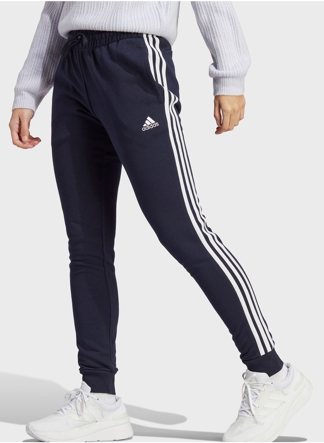 Adidas blue hot sale joggers womens