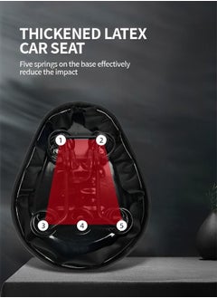 GROIC Comfortable Bike Seat Cushion with Reflective Strip -Bicycle Seat for Men Women with 4 Shock Absorbing Springs Memory Foam Waterproof Wide Bicycle Saddle Fit for Bikes  - Image 5
