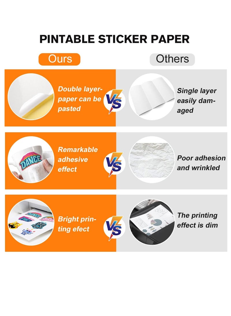 Generic 50 Sheets Of Self-Adhesive Printing Paper, Printing Stickers, A4 Glossy  - Image 3