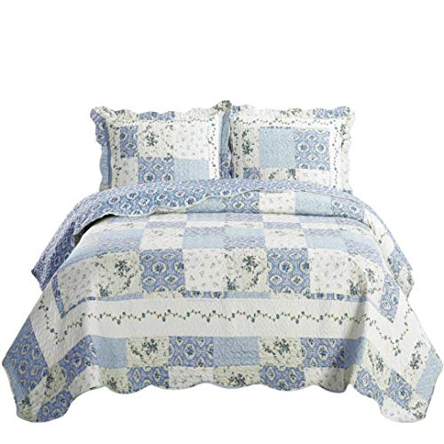 Royal Hotel Bedding Royal Hotel Bedding Brea Oversized Coverlet Set Luxury Printed Design Quilt Bedspread  Filled Quilts  Fits Pillow top Mattresses  3PC Set  KingCalifornia King Size 