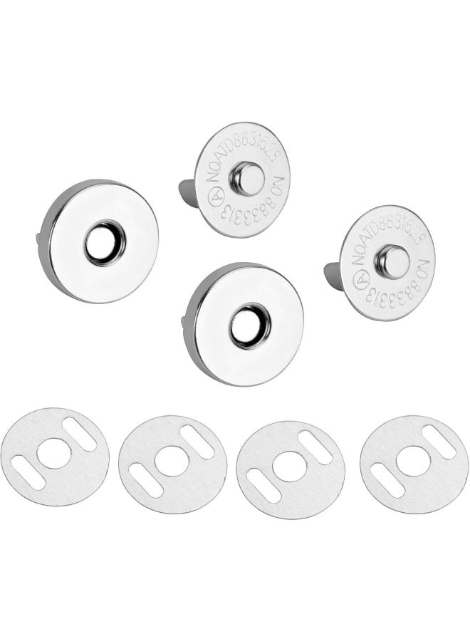 200 Sets Magnetic Snap, Silver Magnetic Button Clasp Snaps for Sewing,Luggage Leather,Bag Purse Handbag, Craft,Clothes,14mm Diameter  - Image 4