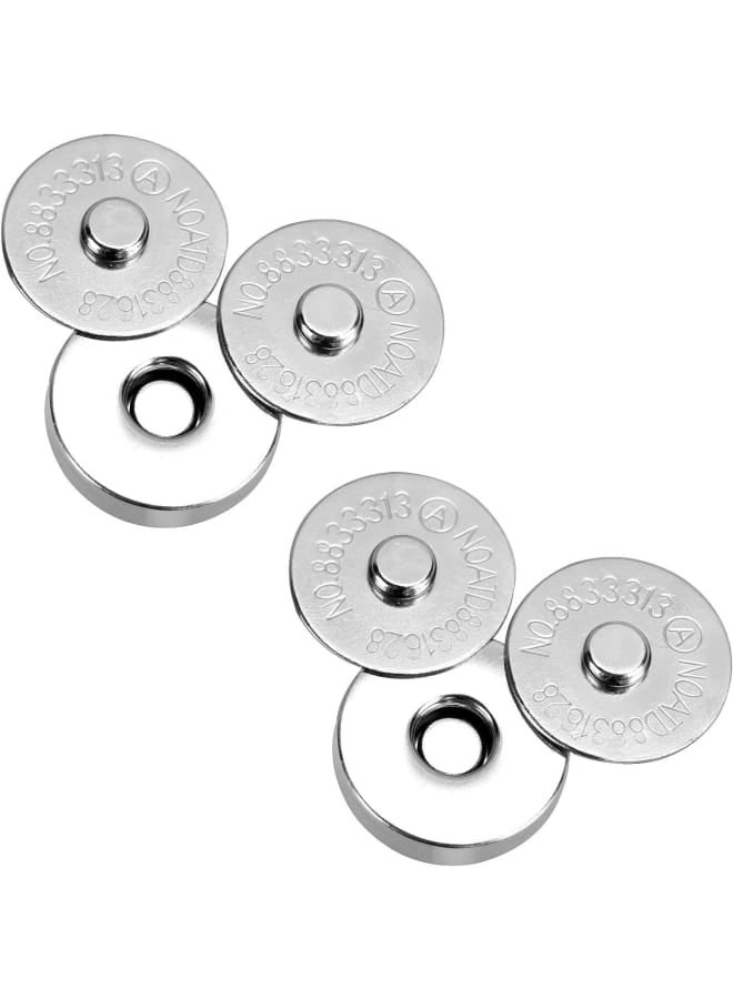 200 Sets Magnetic Snap, Silver Magnetic Button Clasp Snaps for Sewing,Luggage Leather,Bag Purse Handbag, Craft,Clothes,14mm Diameter  - Image 5