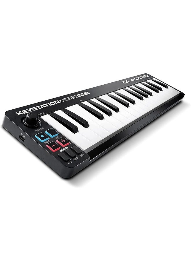 M-Audio Keystation Mini 32 MK3 - وحدة تحكم لوحة مفاتيح USB MIDI مع 32 مفتاحًا صغيرًا حساسًا للسرعة وبرنامج تسجيل متضمن - Image 1