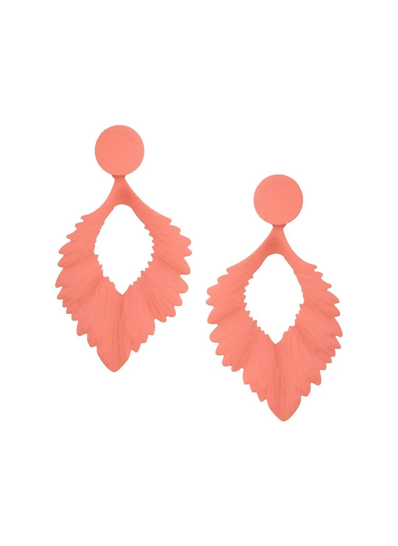 برياسي Contemporary Leaf Shaped Drop Earrings