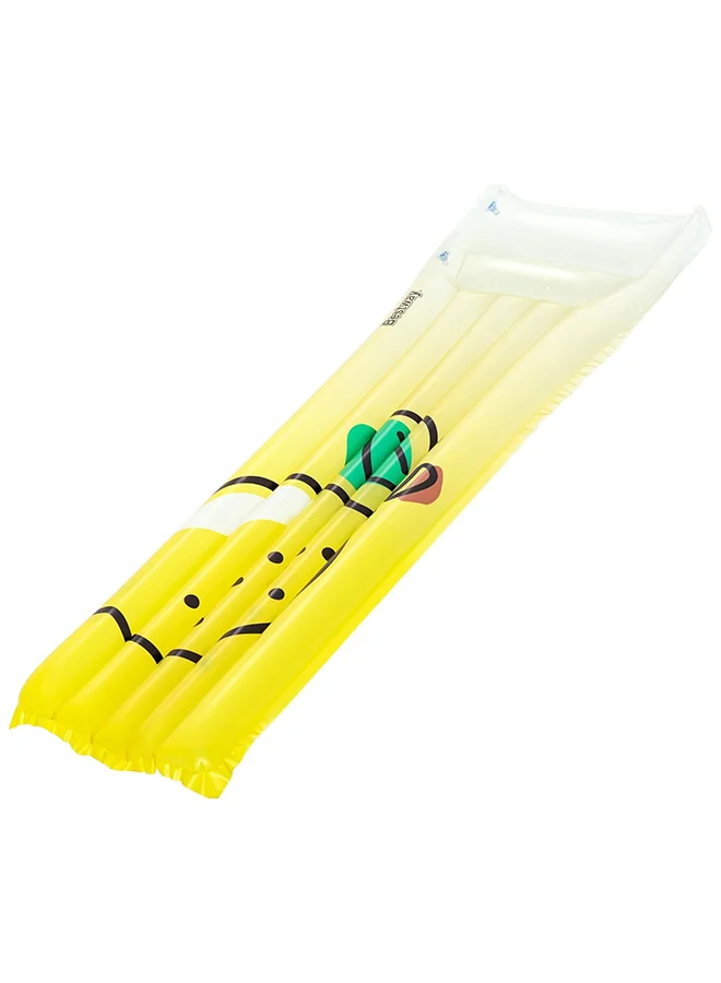 بست واي Bestway, Inflatable Fresh Squeezed Lemon Floating Mat Pool Float Mattress Kids Adults Water Lounge Bed Summer Pool Beach Float with Repair Patch, 6ftx27in