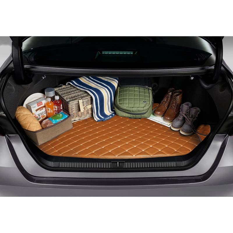 AutoZing® 7D Car Trunk/Boot/Dicky Mat Compatible with Maruti Suzuki Grand Vitara 2022 PU Leatherette 7 Layer Protection Anti Skid Car Accessories Tan - Image 4