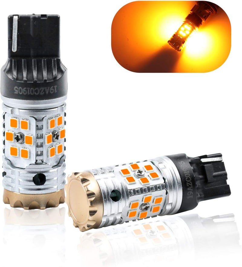 LivTee 7440 LED Turn Signal Light Bulbs - Amber Yellow - Image 1