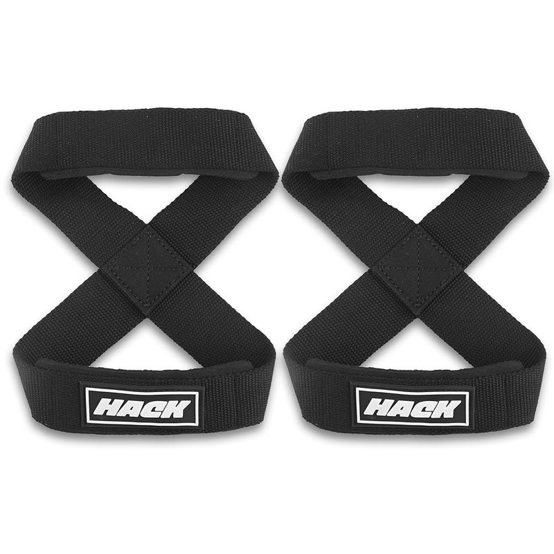 Hack Athletics figure 8 Lifting Straps for Deadlift, Powerlifting, Strongman, & Cross Training Strong Weightlifting Wrist Straps wrist wraps for Men, Women - Image 1