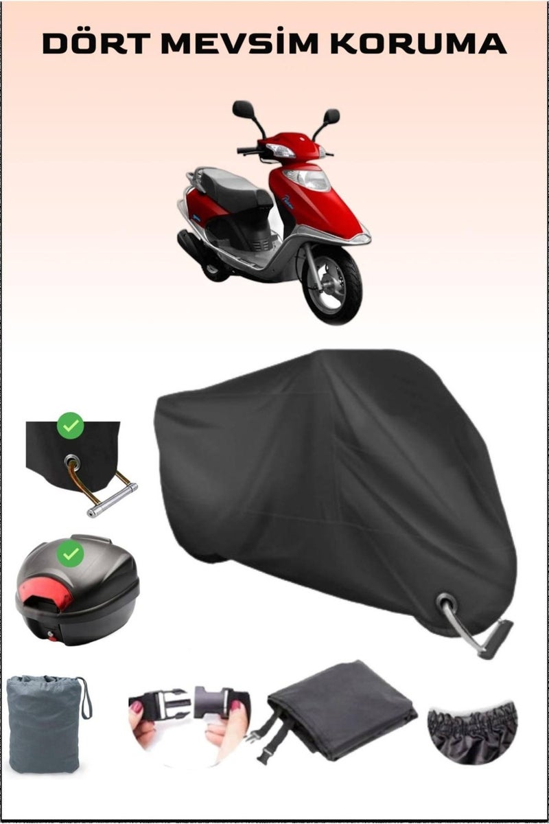 Breen Yuki TK50Q3 Picasso 50 Rear Bag and Lock Compatible Black Motorcycle Canvas, Safe - Image 1