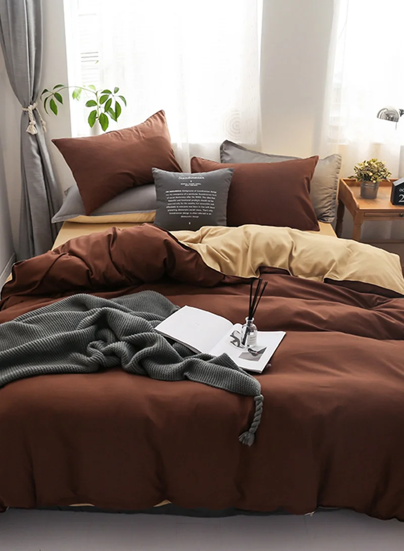 Sharpdo 4-Pcs Duvet Cover Set, Modal Quilt Cover Set, Bedding Set without Core, with 1 Quilt Cover (200 * 230cm) 1 Sheet and 2 Pillowcases, King Bed