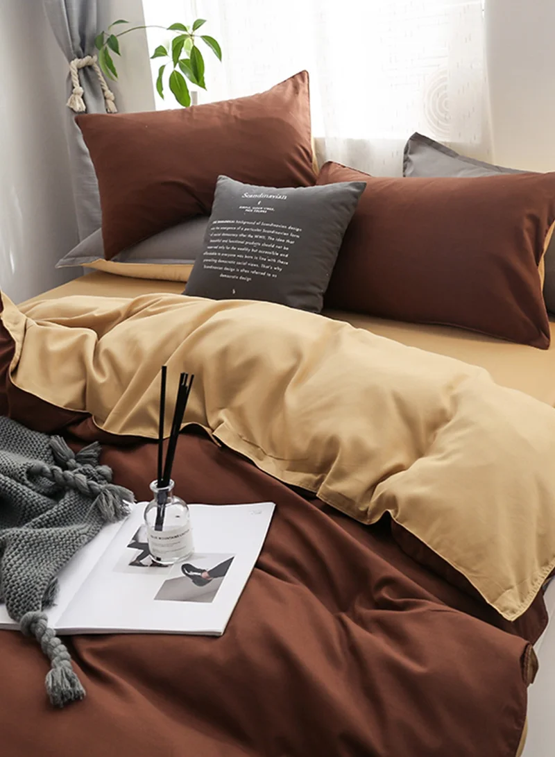 Sharpdo 4-Pcs Duvet Cover Set, Modal Quilt Cover Set, Bedding Set without Core, with 1 Quilt Cover (200 * 230cm) 1 Sheet and 2 Pillowcases, King Bed
