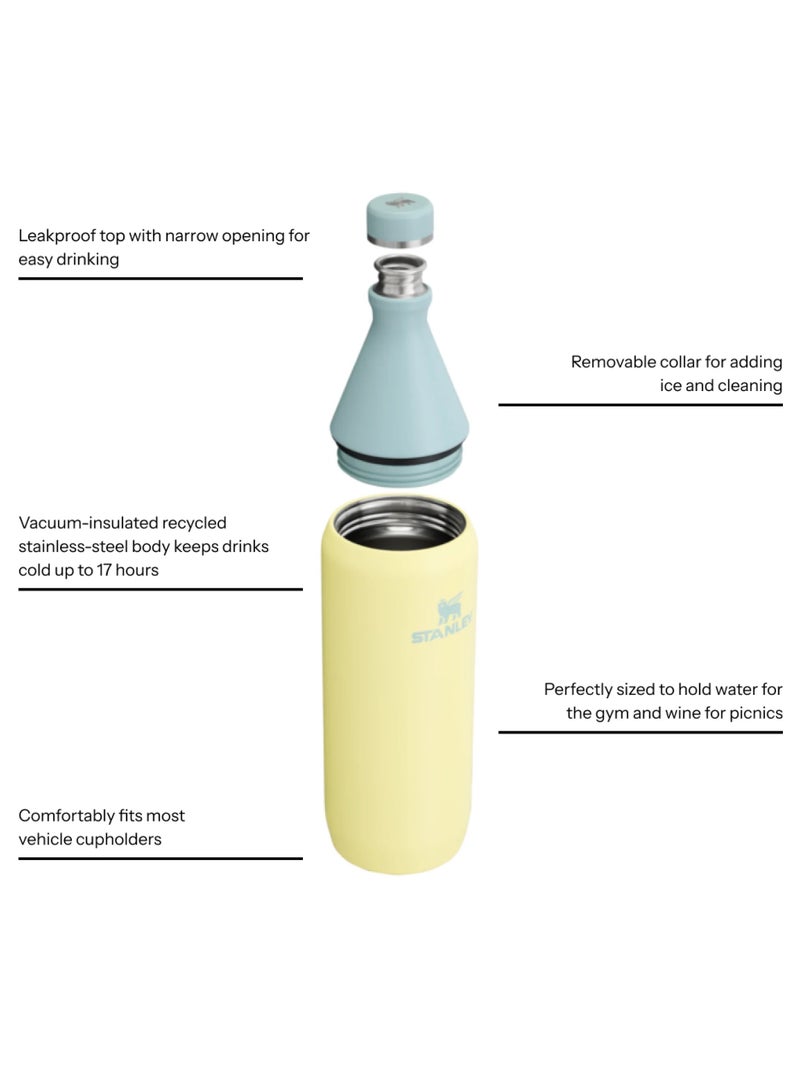 Stanley The All Day Slim Bottle 591Ml / 20Oz  Slim & Stylish Stainless Steel Insulated Water Bottle With Double-Wall Vacuum Insulation, Leakproof Design, Bpa-Free, Dishwasher Safe, Car Cup Holder Compatible, Eco-Friendly Recycled Steel, Keeps Drinks Ice-Cold For Hours  Perfect For Work, Travel, Sports & Everyday Hydration - Image 3