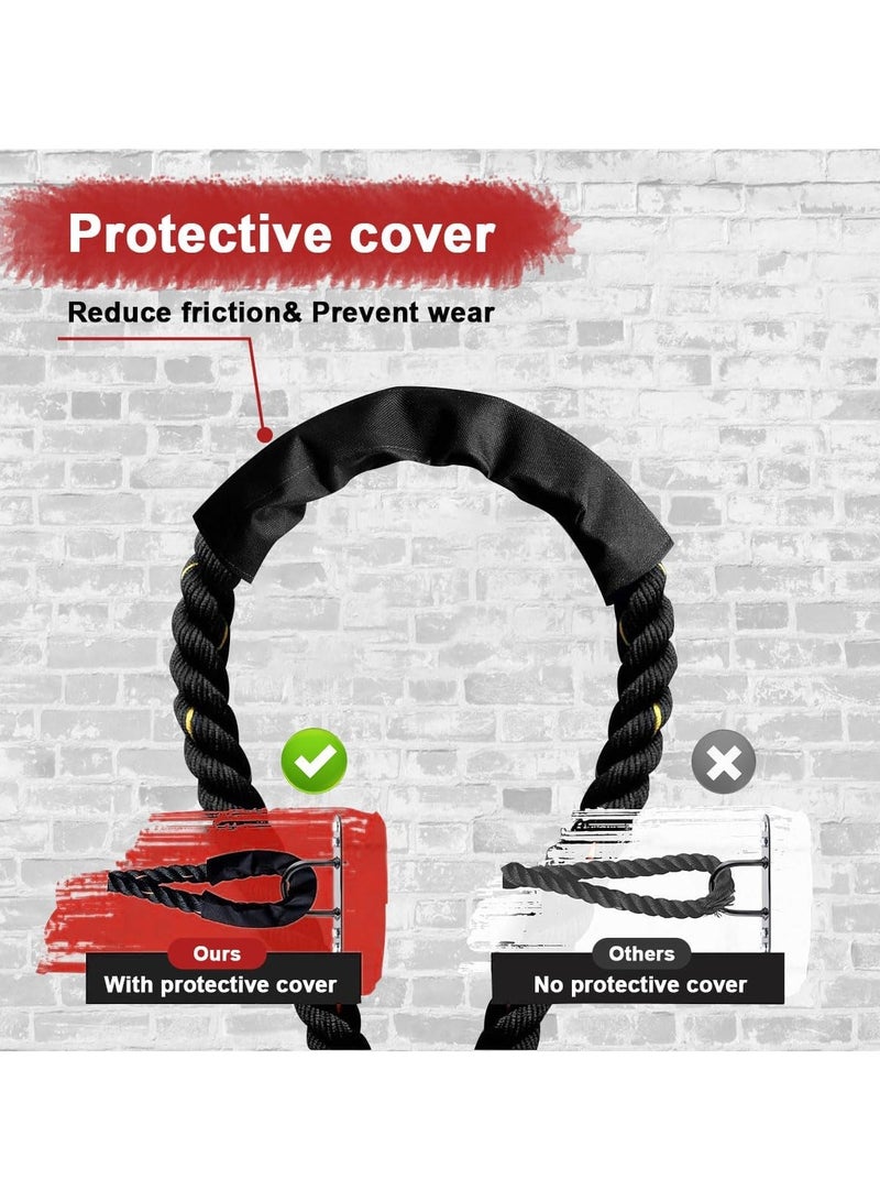KUYING Sports Combat Rope 9M Heavy Workout Fitness Combat Rope 3.8cm * 9m full body Training equipment Rope Strength Building Muscle Training Rope Core Aerobic Cross Fit Arm Twist rope for home gym outdoors  - Image 5