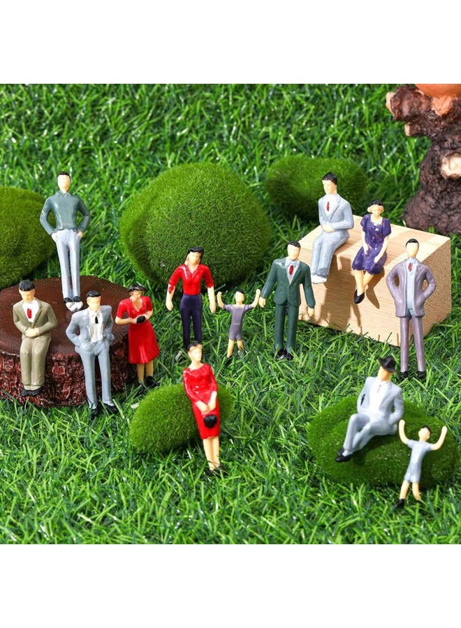 Harrycle 30 Pcs Mini People Figurines 1: 30 Scale Tiny People Model Miniature Sitting and Standing Little Plastic Figurines for Miniature Scenes - Image 4