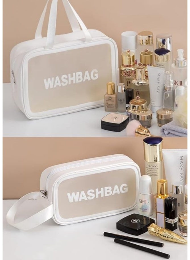 3pcs Clear Cosmetic Bag - Travel Cosmetic Bag for Women Girls - Travel Makeup Bag - Small Toiletry Bags PVC Plastic - Waterproof Cosmetic Wash Bag Zipper Makeup Bag for Women - Image 5