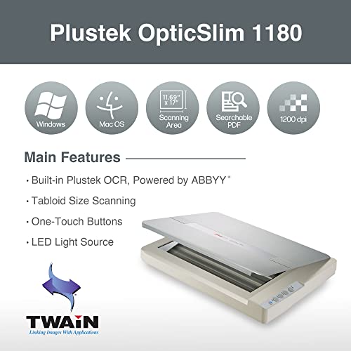 Plustek OS1180 Flat Scanner for Graphics and Documents in A3 Format Design Suitable for Libraries Schools or Small Offices Scanning A3 Documents in Approximately 9 Seconds - Image 3