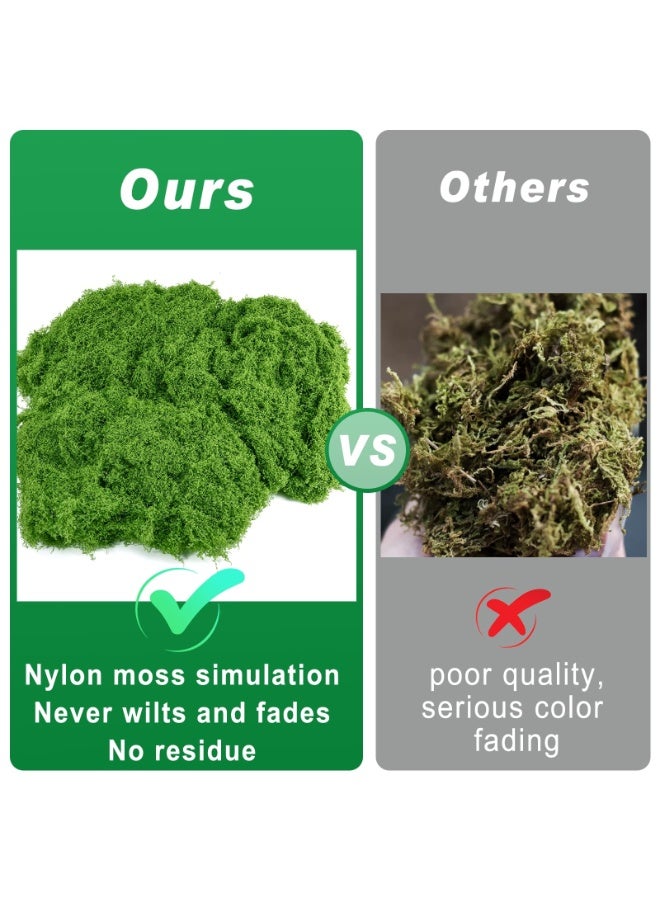 حياة كومفورت 50g طحلب مزيف، طحلب محفوظ،  طحلب اخضر مزيف للنباتات المحفوظة في اصيص، طحلب صناعي،  طحلب صناعي للديكور والحرف اليدوية، قطع مركزية للطاولة وديكور الحديقة الجنية والزهور وحفلات الزفاف - Image 3