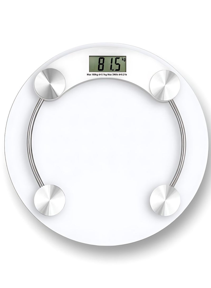 Focus 2011A1 Smart Digital Scale with Tempered Glass Platform, Backlit LCD Display, High Precision 180 kg/396 lbs, Dual Unit kg/lb, Step-On Technology, Auto-Off Function, Non-Slip Feet – Suitable for Home, Gym, Bathroom, Hotels - Image 1