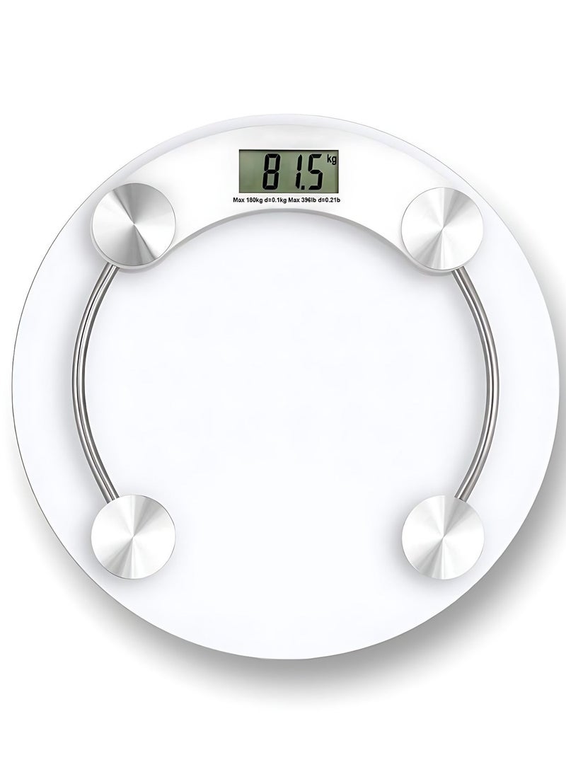 Focus 2011A1 Smart Digital Scale with Tempered Glass Platform, Backlit LCD Display, High Precision 180 kg/396 lbs, Dual Unit kg/lb, Step-On Technology, Auto-Off Function, Non-Slip Feet – Suitable for Home, Gym, Bathroom, Hotels - Image 1