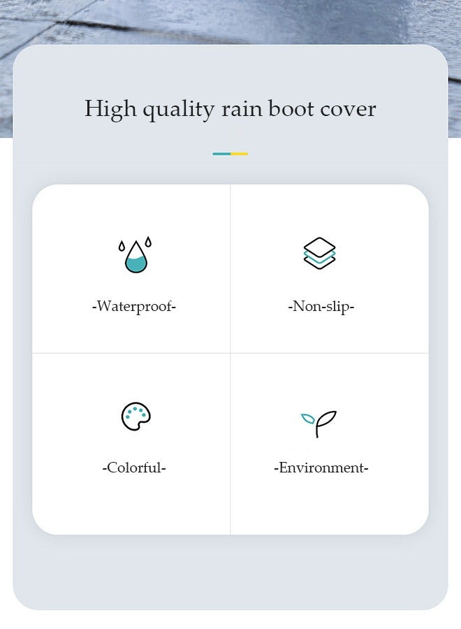 DUNISO Waterproof Shoe Cover, PVC Anti Slip Rain Boots, High Top Rainproof Shoe Cover, Anti Fouling And Wear Resistant, Suitable For Outdoor Camping, Fishing, Cycling，White(2XL, Size 43 To 44)  - Image 2