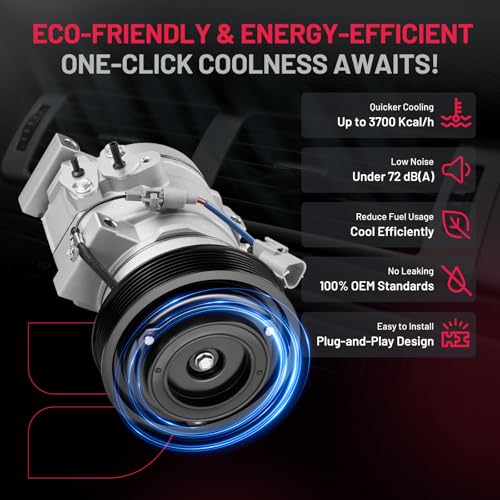 BDFHYK 78388 Air Conditioning A/C Compressor with Clutch Compatible with Toyota Solara 2002-2008, Highlander 2001-2007, Camry 2002 2003 2004 2005 2006, L4 2.4L - Image 4
