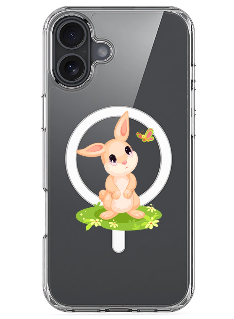 Theodor Magnetic Case for Apple iPhone 17 Compatible with MagSafe Wireless Charging, Shockproof Phone Bumper Cover - sad rabbit - Image 1