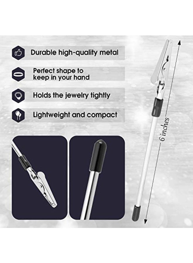 jaexest Bracelet Tool Jewelry Helper ,2 Pcs Hands Stick Aids Women With Bracelet, Watch Clasps, Ties, Zippers (Rose Gold &Silver )- 6" - Image 5