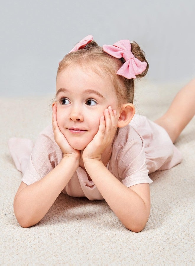 Jollybows 40PCS 2.8" Baby Girls Hair Bows Alligator Clips Woolen Hair Barrettes Hair Accessories for Little Girls Toddlers Teens Kids (1- Light Multi-colored) - Image 4