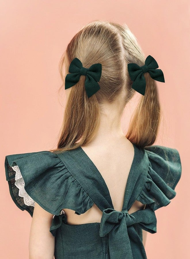 Jollybows 40PCS 2.8" Baby Girls Hair Bows Alligator Clips Woolen Hair Barrettes Hair Accessories for Little Girls Toddlers Teens Kids (1- Light Multi-colored) - Image 5