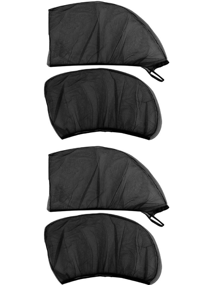 MHD Four-piece Car Window Sunshade Curtains, Front And Rear Side Window Sunshades, Block Sunlight, Full Window Universal Car Sunshade Net Mesh Mosquito Net Car Curtains Anti-glare Anti-ultraviolet Protection Privacy - Image 2