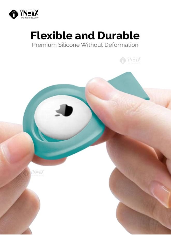 INEIX - Silicone Protective Case For Apple Airtag With keychain -Mint - Image 1