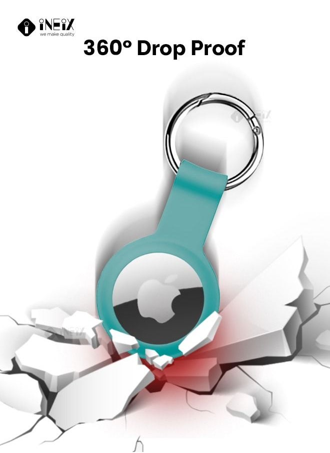 INEIX - Silicone Protective Case For Apple Airtag With keychain -Mint - Image 1