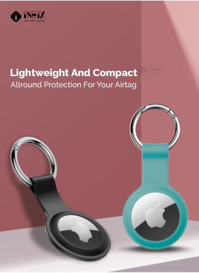 INEIX - Silicone Protective Case For Apple Airtag With keychain -Mint - Image 1