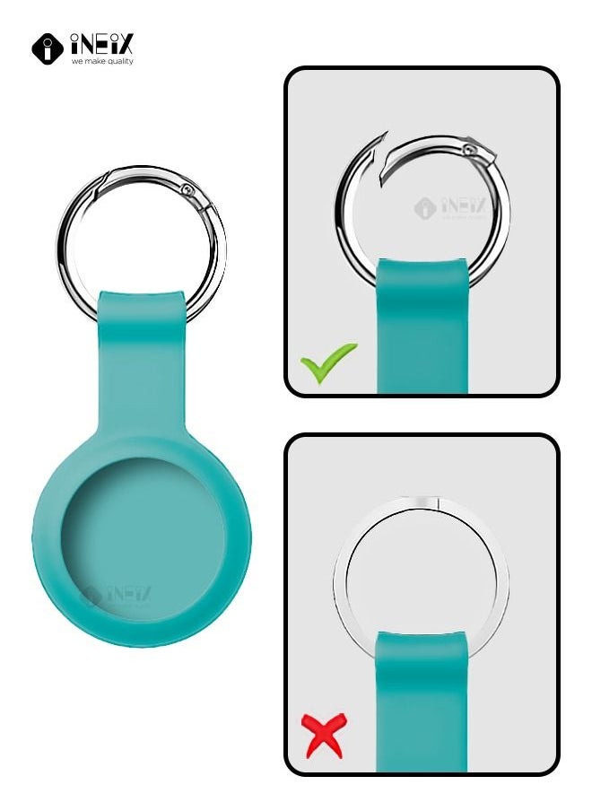 INEIX - Silicone Protective Case For Apple Airtag With keychain -Mint - Image 1