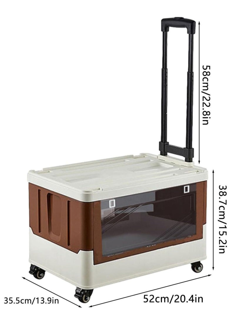 Manful Outdoor Camping Folding Storage Box Foldable Plastic Storage Bins with Wheels Easy to Assemble Storage Containers - Image 4