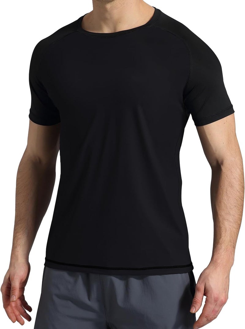 VAYAGER Men's Swim Shirts Rash Guard UPF 50+ T Shirts Quick Dry Loose Fit Water Surfing Shirt - Image 1