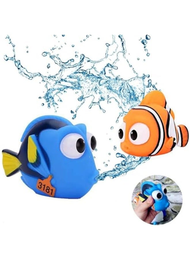 Andanna 8pcs Multicolor Sea Life Baby Bath Toys, Ages 6-18 Months, PVC Material, Squirting Water Toys for Kids Bathtub  Pool, Includes Turtle, Dory, Shark  More - Image 2
