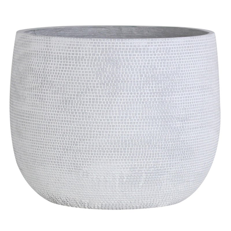 Olly & Rose Olly Rose Extra Large Plant Pot Patterned 155 Inch Barcelona Off White Garden Planter XL Flower Pot 40cm - Image 2