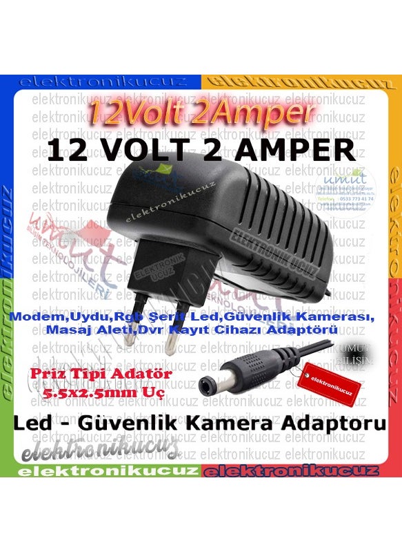 Modem Adapter 12V 2 Ampere 12V 2A with Electronic Circuit Transformer