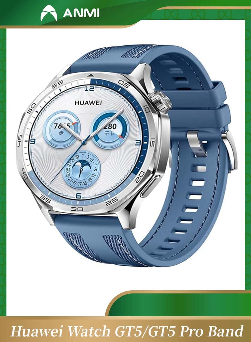 أنمي حزام متوافق مع ساعة هواوي جي تي 5 / جي تي 5 برو 2024 46 مللي متر / جي تي 4 / جي تي 4 برو / جي 3 / جي 3 برو 46 مللي متر/ساعة هواوي 4/4 برو حزام ، 22 مللي متر نايلون سيليكون المواد المركبة استبدال حزام الرجال النساءCompatibility: Designed to be compatible with Huawei Watch GT5/GT5 Pro 2024 46mm, GT4/GT4 Pro, GT3/GT3 Pro 46mm, and Huawei Watch 4/4 Pro. - Image 1